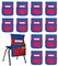 Carson Dellosa 12-Piece Chairback Buddy Pocket Chart Chair Set, 15" W x 19" H Desk Buddy Pocket Organizer With Name Tag, Back of Chair Organizer for Classroom Supplies, Chair Pockets for Classroom